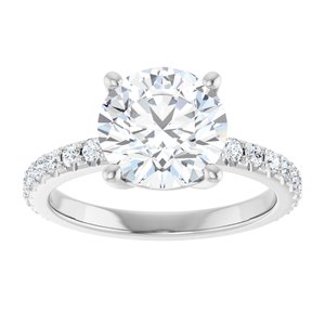 Sterling Silver 8.8 mm Round Ring Mounting – image 5
