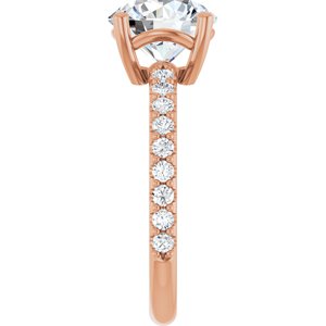 10K Rose Gold 8.8 mm Round Ring Mounting – image 7