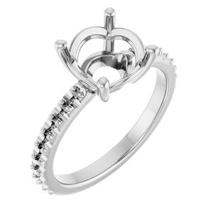 Continuum Sterling Silver 8.8 mm Round Ring Mounting – image 2