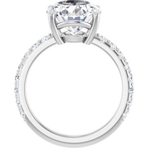 Sterling Silver 12x10 mm Oval Ring Mounting – image 3