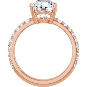 10K Rose Gold 8.8 mm Round Ring Mounting – image 3