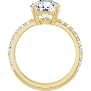 18K Yellow Gold 8.8 mm Round Ring Mounting – image 3