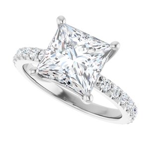 Continuum Sterling Silver 8 mm Square Ring Mounting – image 8