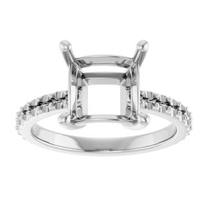 Continuum Sterling Silver 8 mm Square Ring Mounting – image 6