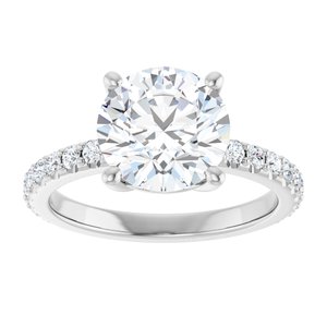 Sterling Silver 9 mm Round Ring Mounting – image 5