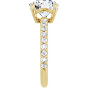 18K Yellow Gold 9 mm Round Ring Mounting – image 7