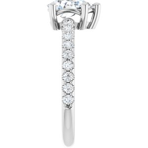 Platinum 8x5 mm Pear Ring Mounting – image 7
