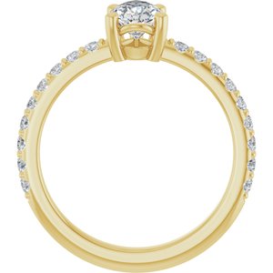 14K Yellow Gold 8x5 mm Pear Ring Mounting – image 3