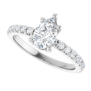 Platinum 8x5 mm Pear Ring Mounting – image 8