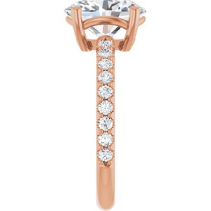 10K Rose Gold 10x8 mm Oval Ring Mounting – image 7