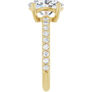 18K Yellow Gold 10x8 mm Oval Ring Mounting – image 7