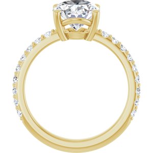 14K Yellow Gold 10x8 mm Oval Ring Mounting – image 3