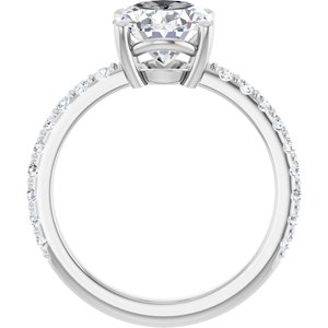 Platinum 10x8 mm Oval Ring Mounting – image 3