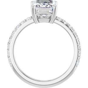 Continuum Sterling Silver 9x7 mm Emerald Ring Mounting – image 3