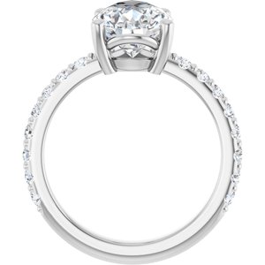 Sterling Silver 12x8 mm Pear Ring Mounting – image 3
