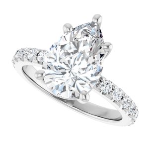 Sterling Silver 12x8 mm Pear Ring Mounting – image 8