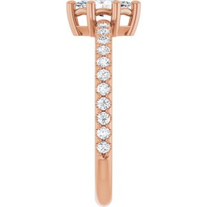 10K Rose Gold 7x3.5 mm Marquise Ring Mounting – image 7
