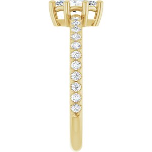 18K Yellow Gold 7x3.5 mm Marquise Ring Mounting – image 7