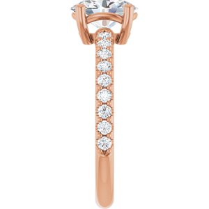 10K Rose Gold 8x6 mm Oval Ring Mounting – image 7