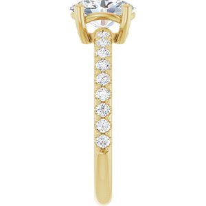 10K Yellow Gold 8x6 mm Oval Ring Mounting – image 7