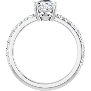 Sterling Silver 8x6 mm Oval Ring Mounting – image 3