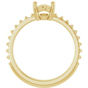 18K Yellow Gold 8x6 mm Oval Ring Mounting – image 4