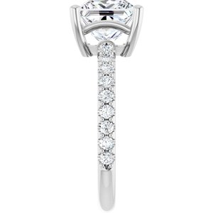 Continuum Sterling Silver 7.5 mm Square Ring Mounting – image 7