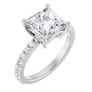 Platinum 7.5 mm Square Ring Mounting