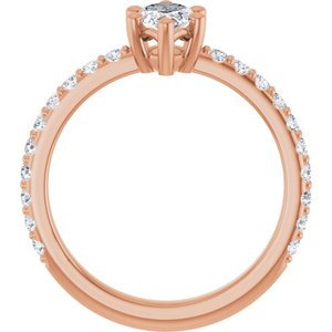 10K Rose Gold 9x4.5 mm Marquise Ring Mounting – image 3