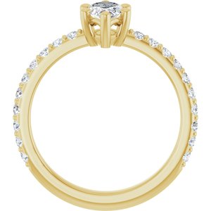 14K Yellow Gold 9x4.5 mm Marquise Ring Mounting – image 3