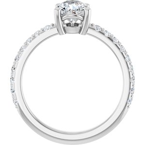 Continuum Sterling Silver 8x6 mm Pear Ring Mounting – image 3