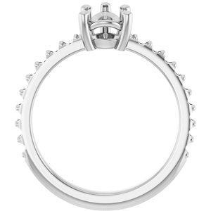 Platinum 8x6 mm Pear Ring Mounting – image 4