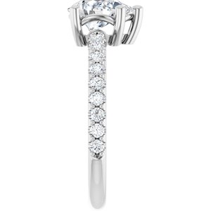Sterling Silver 8x6 mm Pear Ring Mounting – image 7