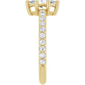 10K Yellow Gold 8x4 mm Marquise Ring Mounting – image 7