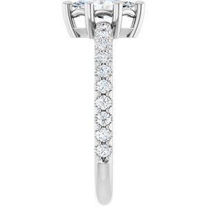 14K X1 White Gold 8x4 mm Marquise Ring Mounting – image 7