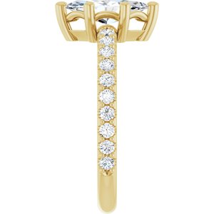 18K Yellow Gold 10x5 mm Marquise Ring Mounting – image 7