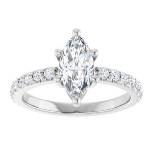 Sterling Silver 10x5 mm Marquise Ring Mounting – image 5