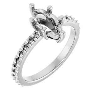 Sterling Silver 10x5 mm Marquise Ring Mounting – image 2