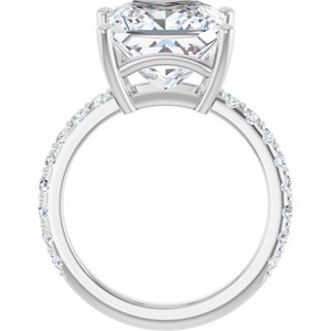 Sterling Silver 10 mm Square Ring Mounting – image 3