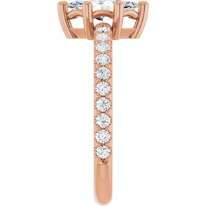 10K Rose Gold 9x4.5 mm Marquise Ring Mounting – image 7