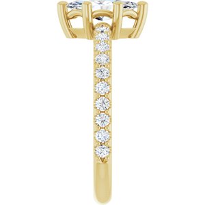 18K Yellow Gold 9x4.5 mm Marquise Ring Mounting – image 7