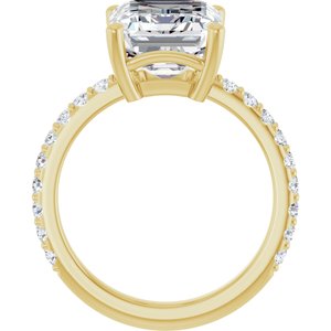 10K Yellow Gold 11x9 mm Emerald Ring Mounting – image 3