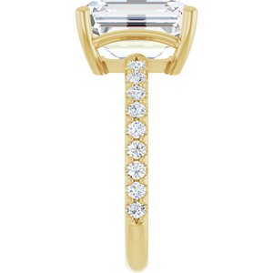 10K Yellow Gold 11x9 mm Emerald Ring Mounting – image 7