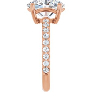 18K Rose Gold 11x9 mm Oval Ring Mounting – image 7