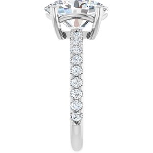 14K X1 White Gold 11x9 mm Oval Ring Mounting – image 7