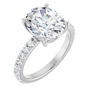 Sterling Silver 11x9 mm Oval Ring Mounting