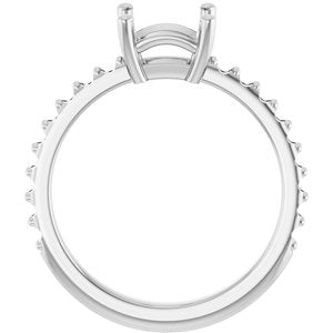 Platinum 6 mm Square Ring Mounting – image 4
