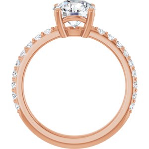 10K Rose Gold 7.4 mm Round Ring Mounting – image 3