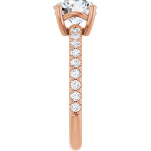 10K Rose Gold 7.4 mm Round Ring Mounting – image 7