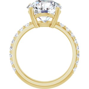 10K Yellow Gold 11 mm Round Ring Mounting – image 3